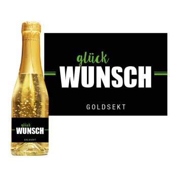 Goldsekt "Neon" Glückwunsch